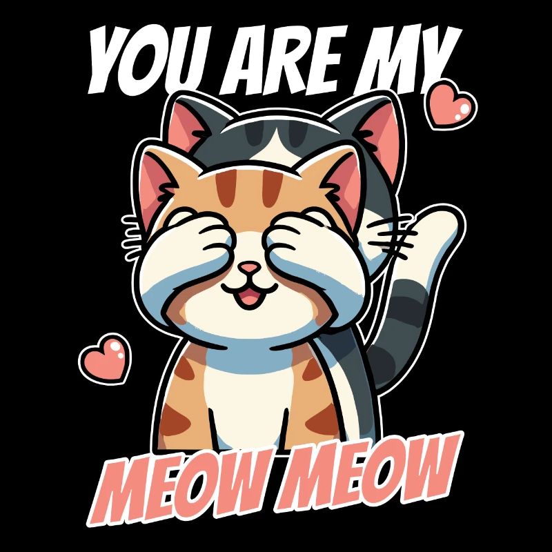 Vous êtes mon miaou miaou, chats mignons Saint-Valentin