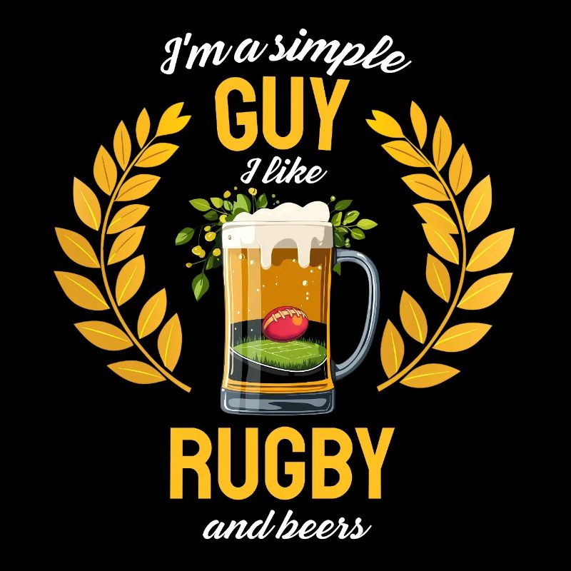 Einfacher Rugby-Bier-Typ