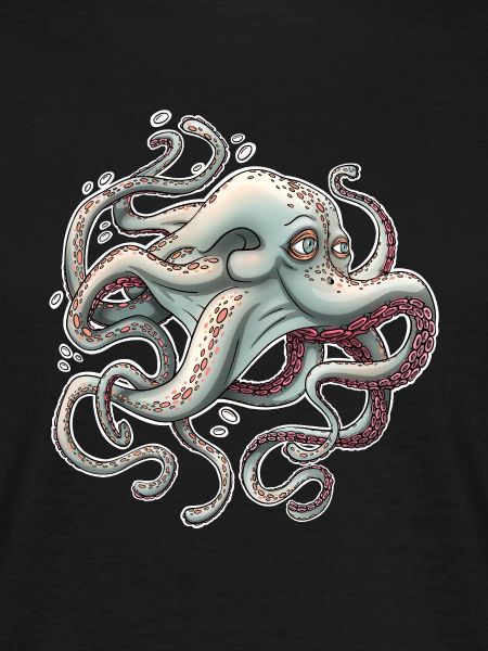 Whimsical Octopus with Dreamy Expression