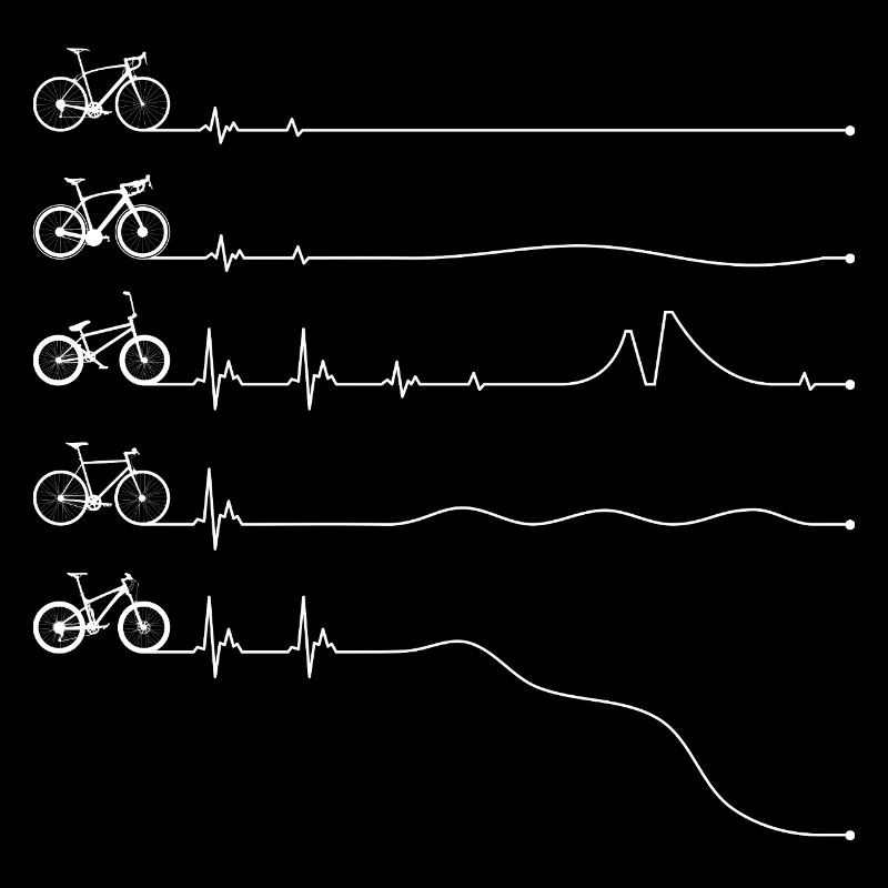 Ligne de battement de cœur pour le cyclisme