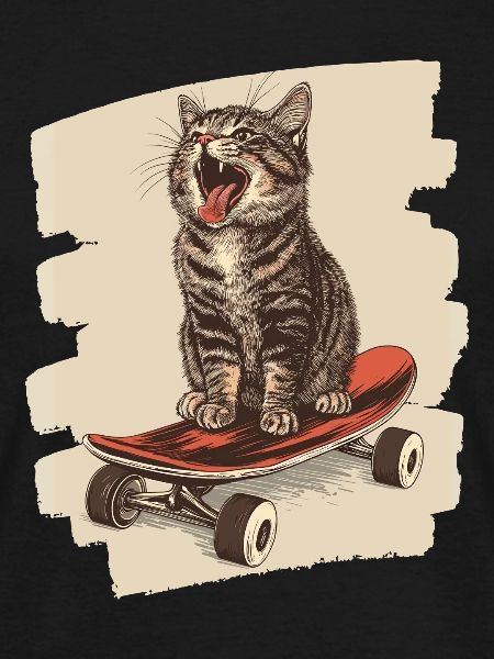 Skateboard Cat