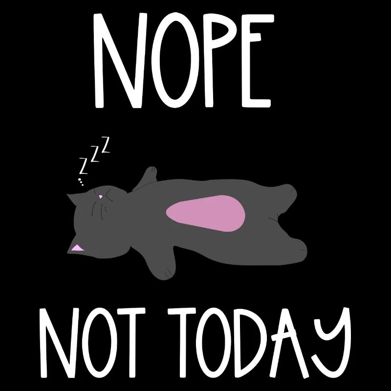 Nope Not Today Sleepover Illustration