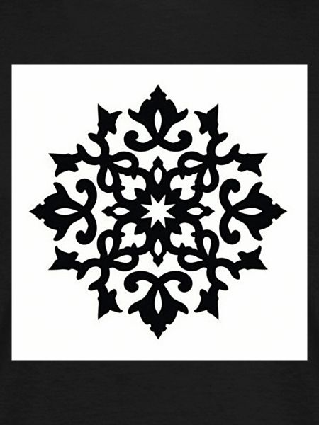 Detailed snowflake with ornamentation