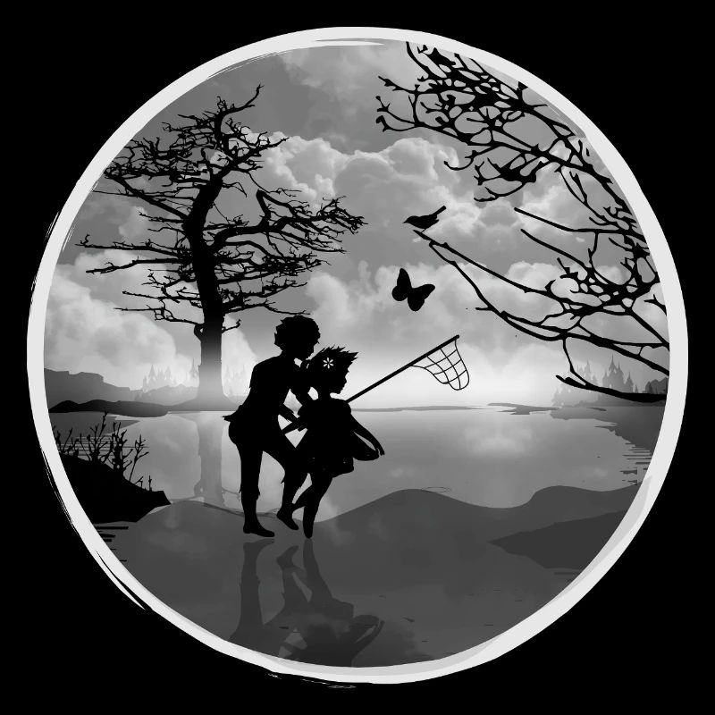Butterfly catcher at the lake – nostalgically beautiful