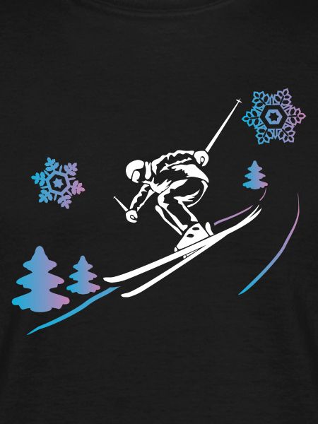 Skifahrer im Winterschnee