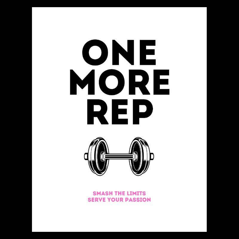Gym Motivation One More Rep Design