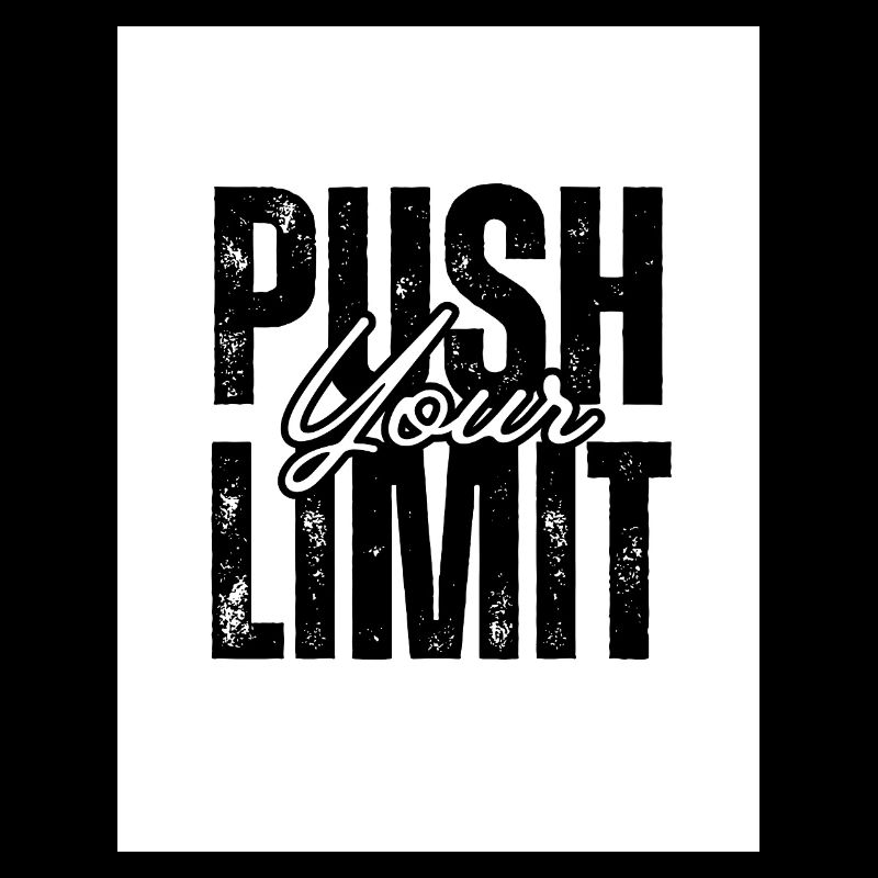 Motivational text design with strong typography