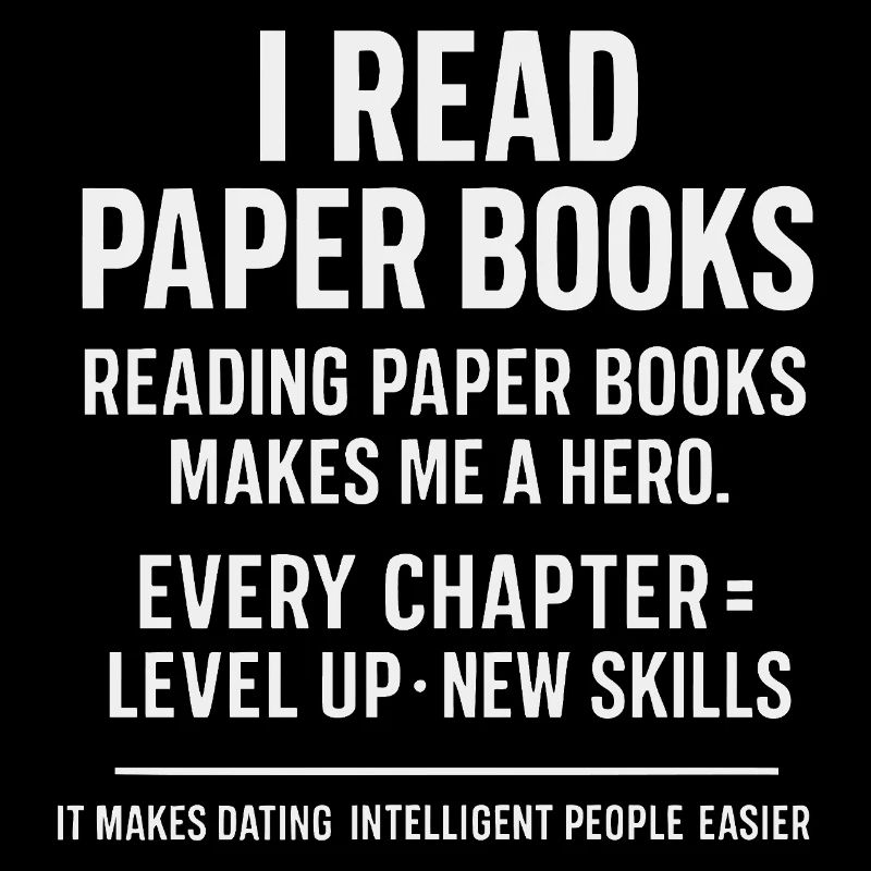 Reading Paper Books Message Tee