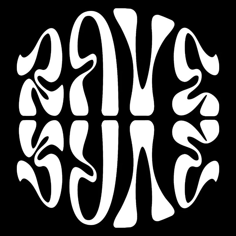 Conception typographique de musique rave