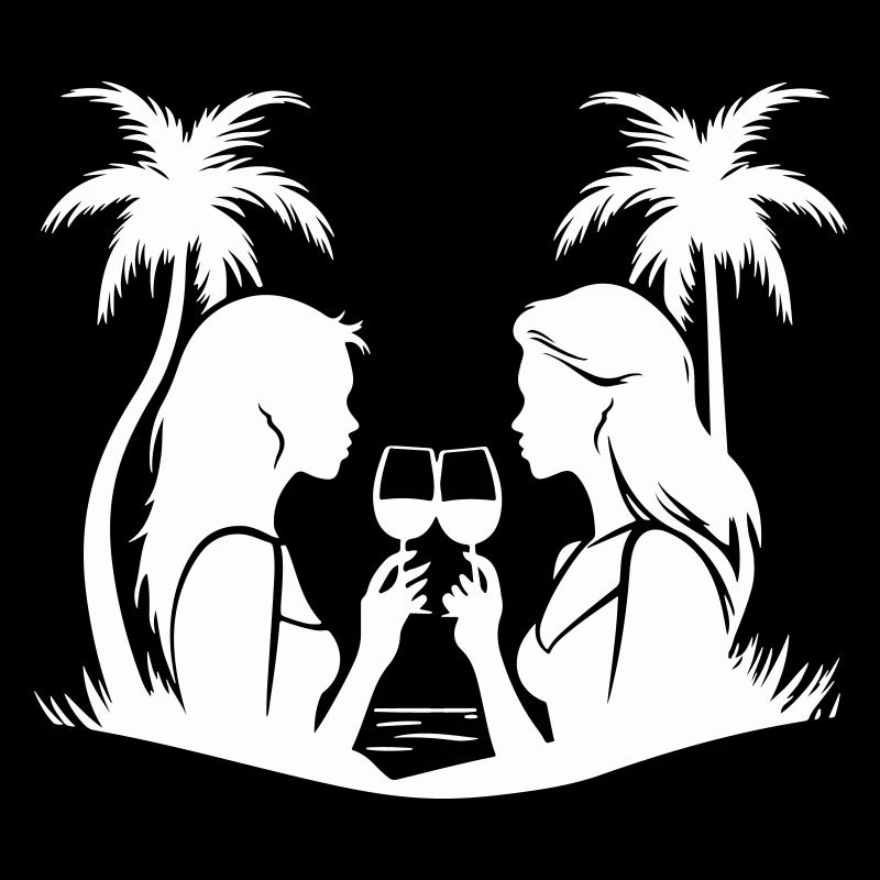 Women's Dinner Party Silhouette