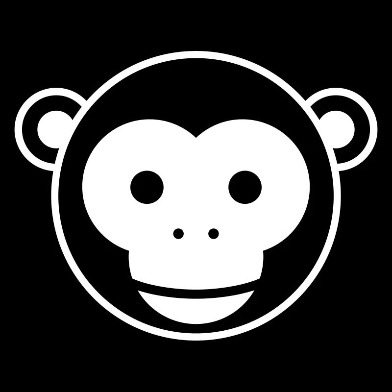 Tête de singe - Dessin animé mignon au visage de singe