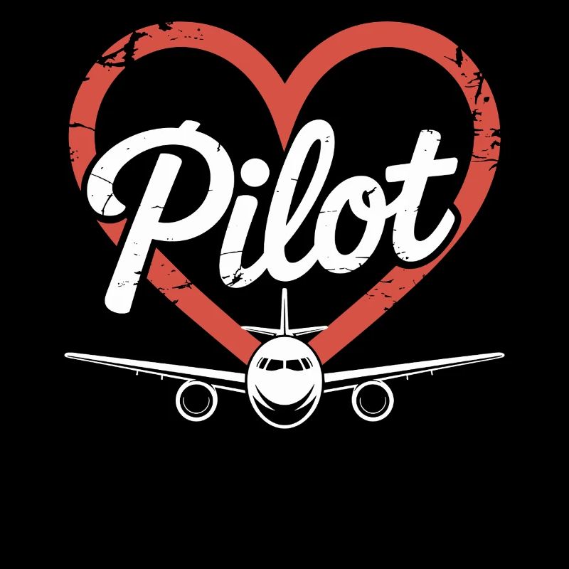 Herz Flugzeug Pilot