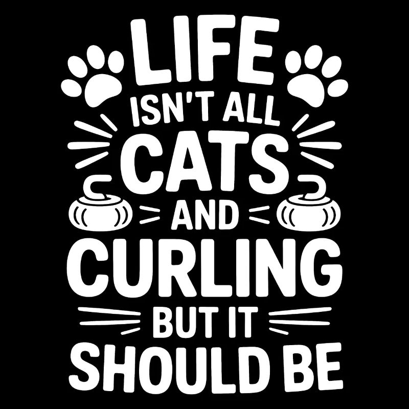 Curling Spruch Katzen Lustiges Curling Geschenk