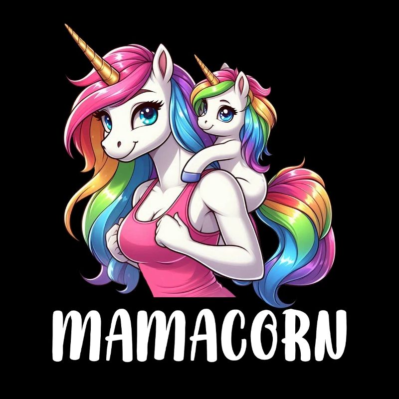 Mamacorn Mama Einhorn Mutter Damen Partnerlook