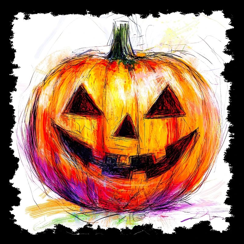 citrouille colorée jack-o-lantern