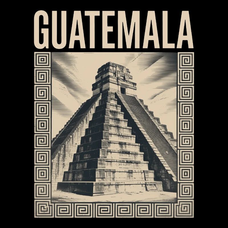 Pyramide du Guatemala Retrolook Tikal