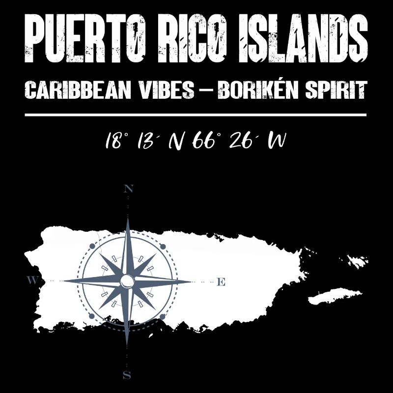 Puerto Rico Island Compass Coordinates