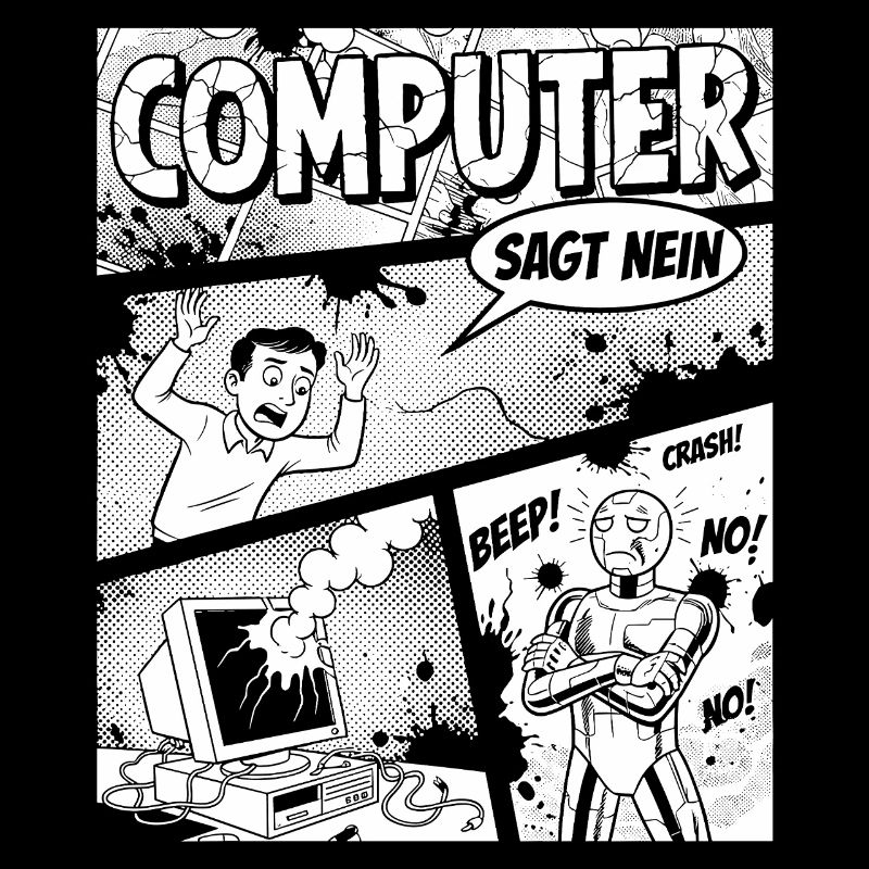 La bande dessinée rétro sur ordinateur dit non