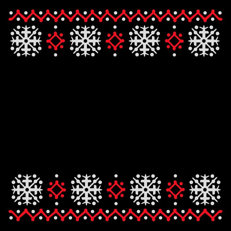 Ugly Sweater Christmas Pattern Snowflakes Cool