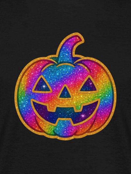 Rainbow Glitter Pumpkin
