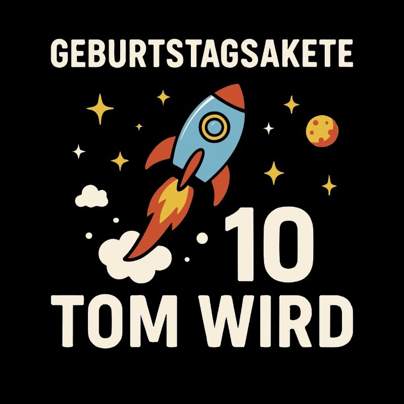 Birthday Rocket 10th Birthday