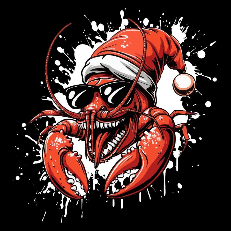 Lobster Crab Christmas Funny