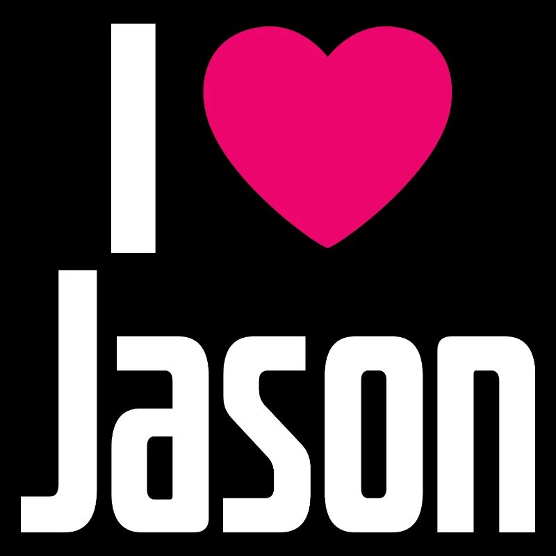 Amo a Jason Corazón rosa Amo a Jason