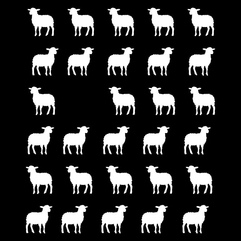 White and black sheep