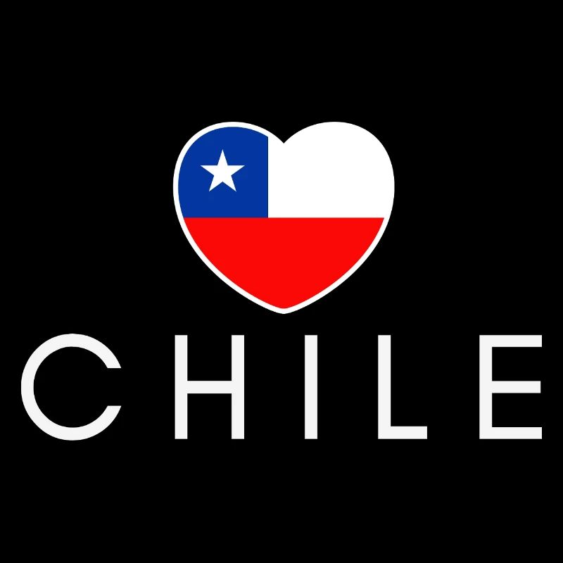 Heart with Chilean flag, Chilean pride