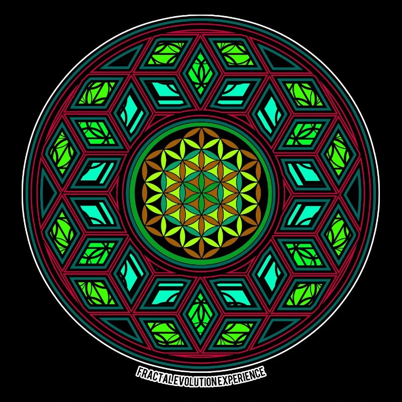Fractale Evolution Kaléidoscope Mandala Motif Yoga