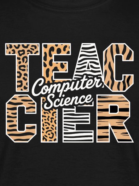 Computer Science Lehrer Tiermuster Stil