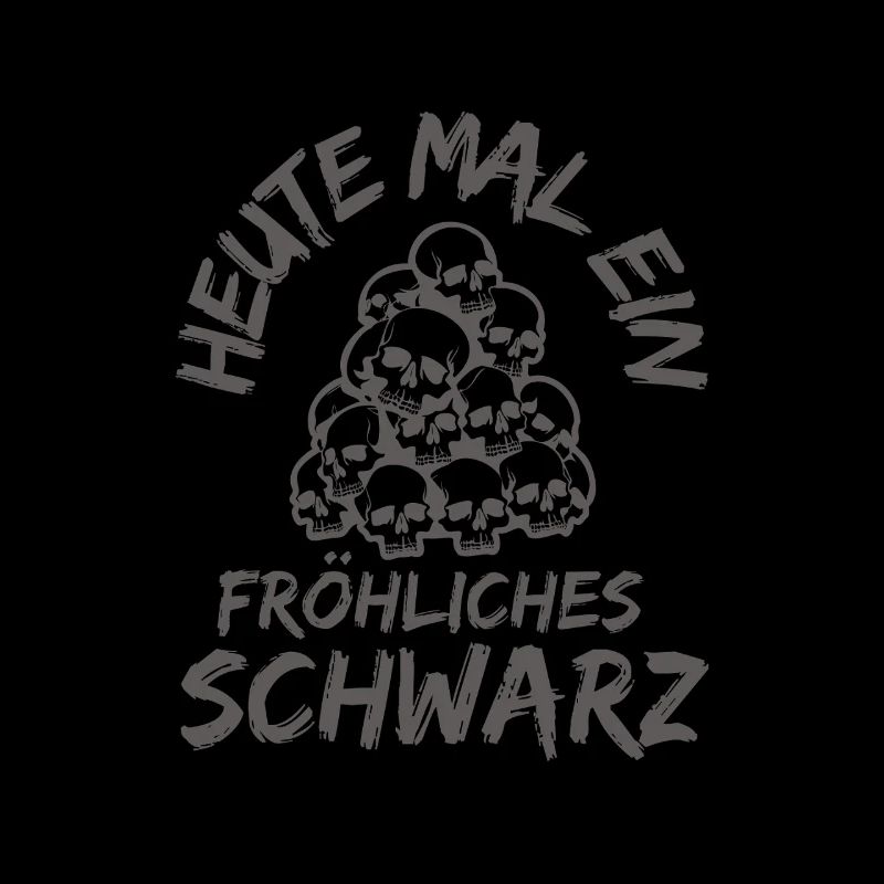 Aujourd’hui, un joyeux crâne gothique noir