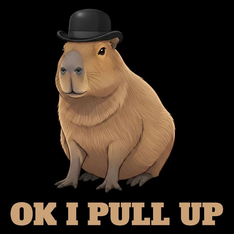 Ok je m’arrête - humour de mème capybara