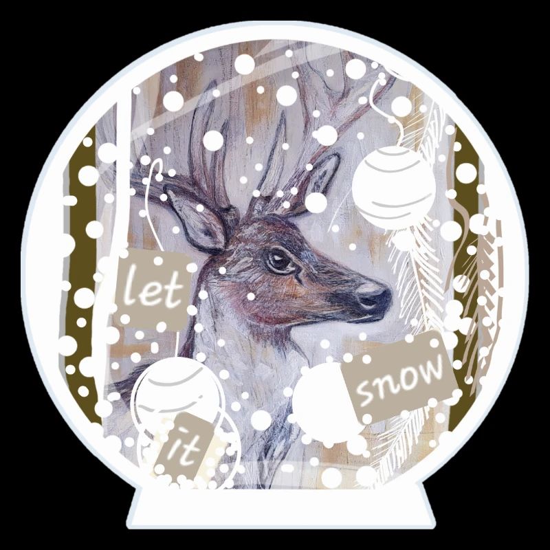 Schneekugel Hirsch 