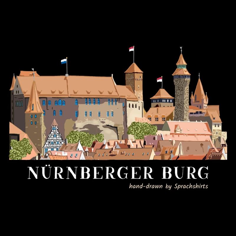 Dessin à la main du château de Nuremberg