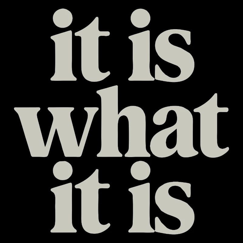 Het is wat het is: Neutrale schreeftypografie