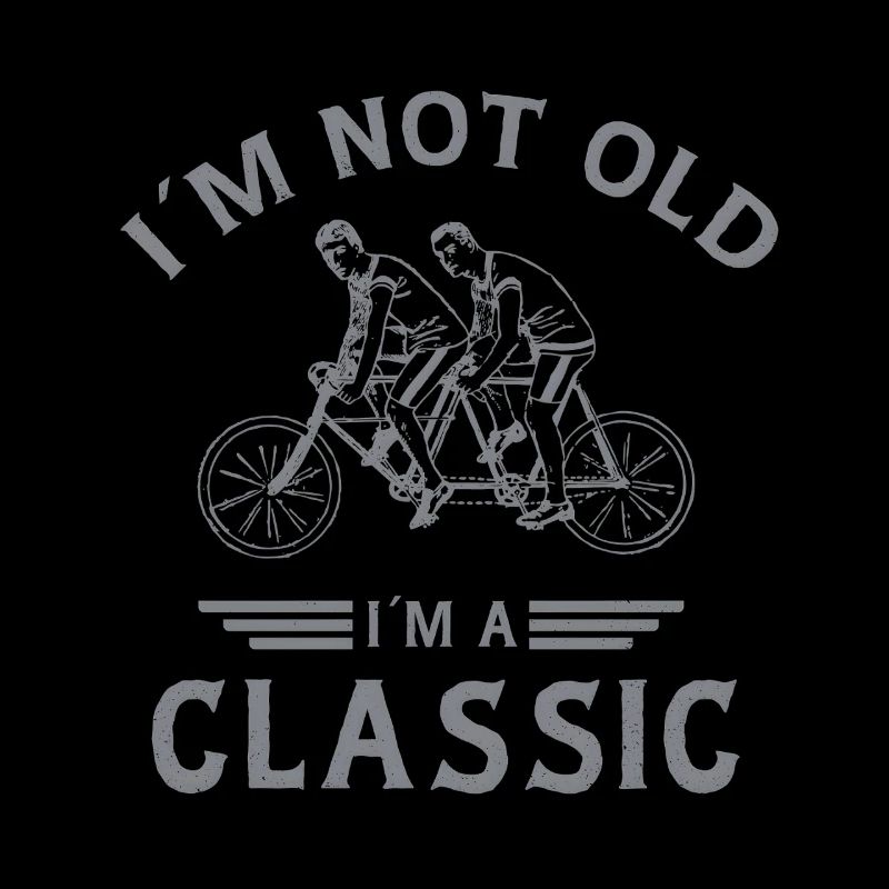 Design de l’expression classique du cycliste en tandem vintage
