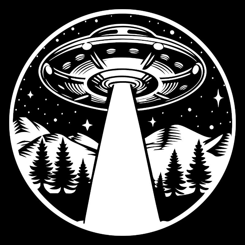 Vaisseau spatial UFO Étoiles spatiales rétro vintage