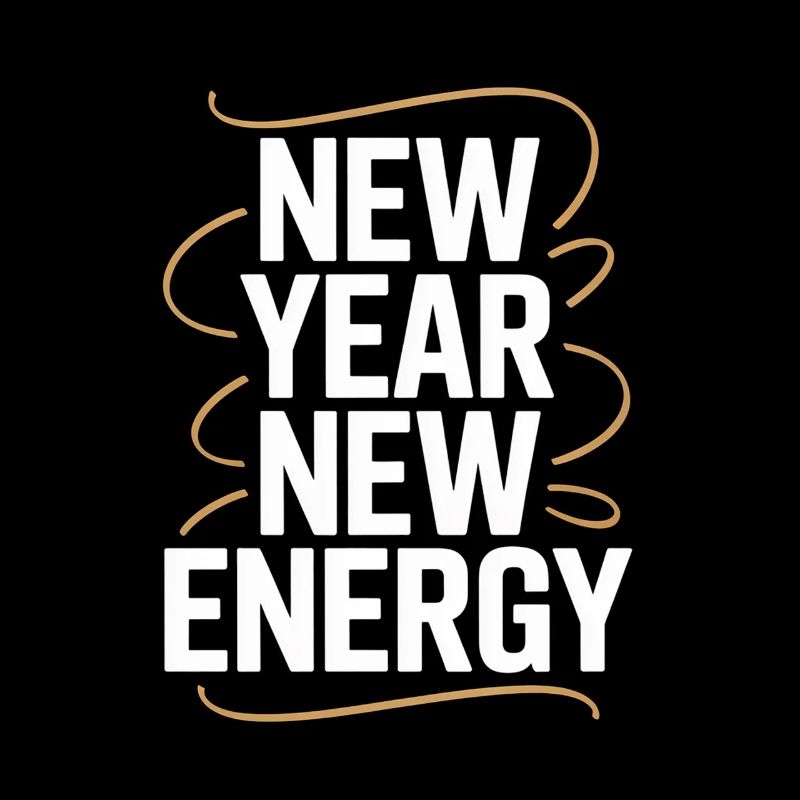 New Year New Energy Typography Tee