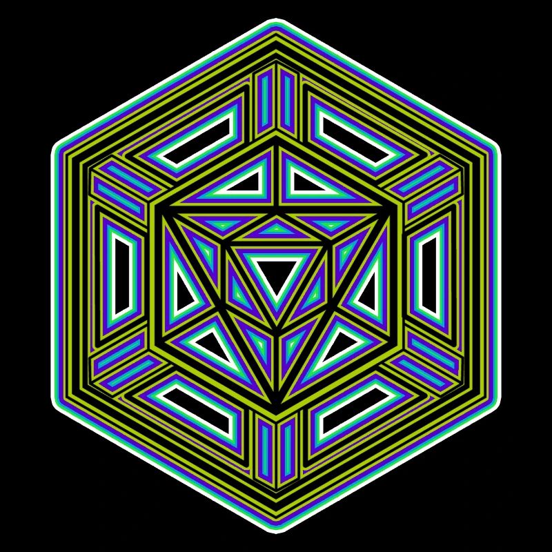 Sacred Geometry Hexagon Mandala Goa Psytrance Om