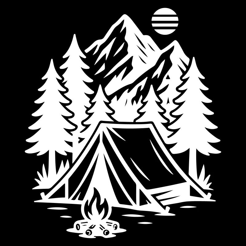 Camping Tent Mountains Forest