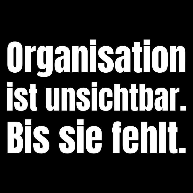 Organisation sichtbar, bis sie fällt