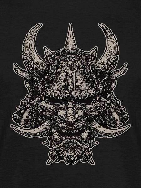 Dämonischer Samurai Helm Oni Maske