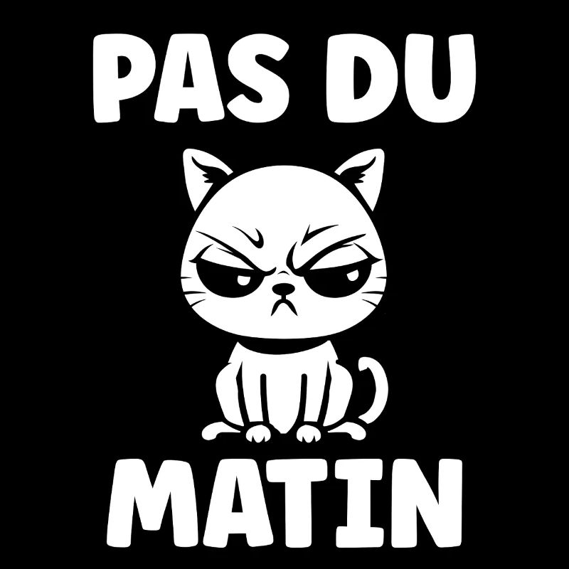 Chat grognon du matin