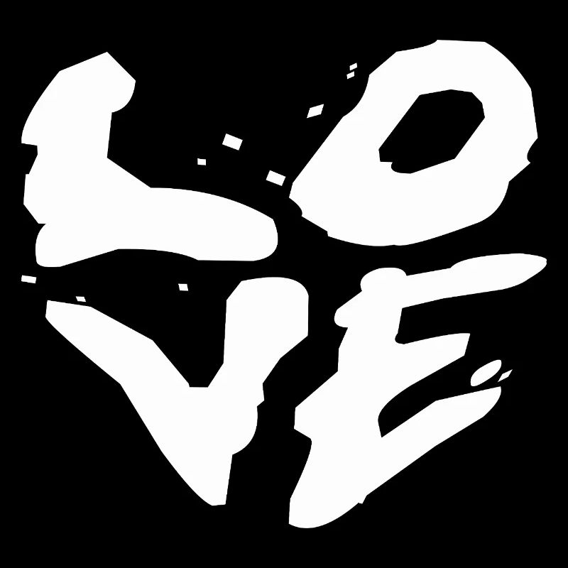 Illustration typographie de déclaration d’amour