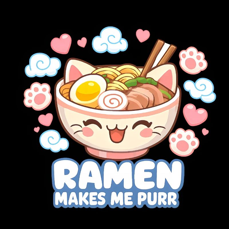 Kawaii Cat Ramen Nouilles Anime Chat