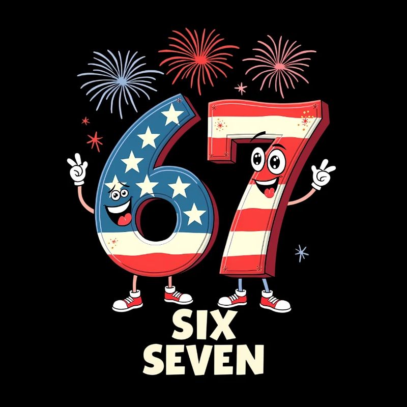 US Flag 67 Memes Six Seven