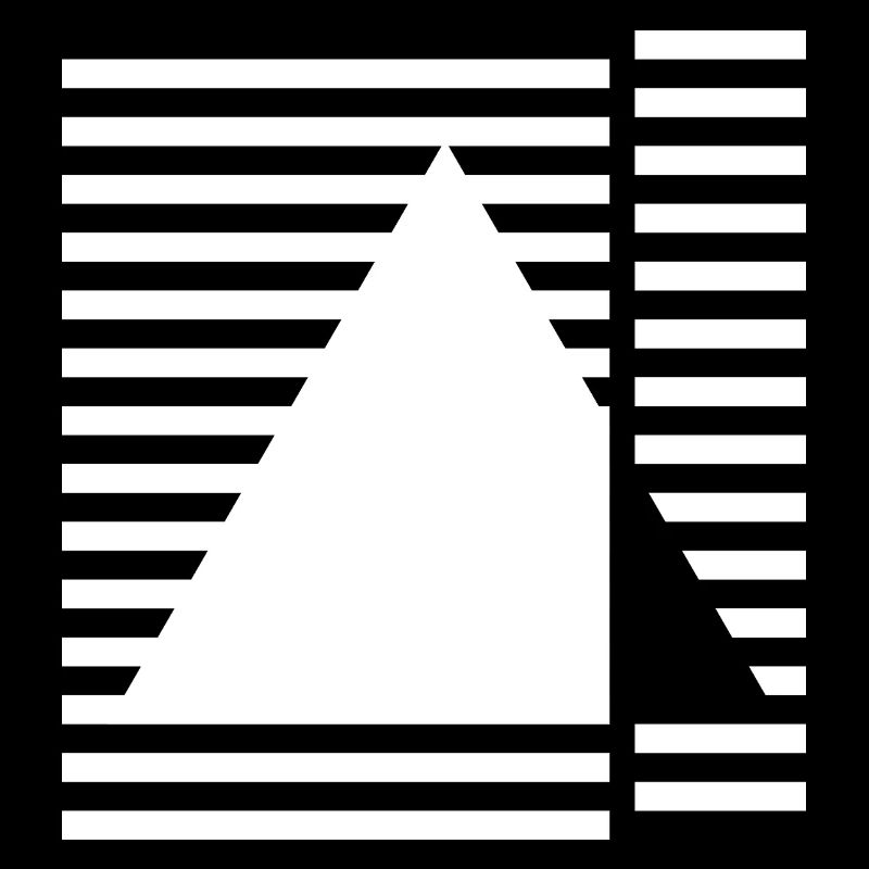 Geometric triangle Bauhaus inspired design