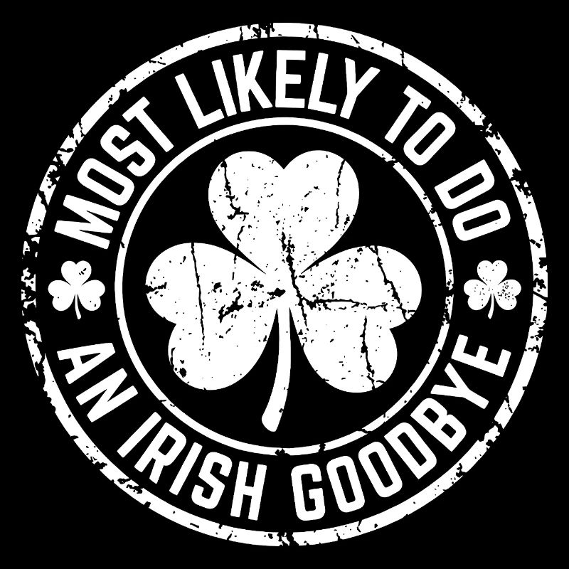Irish Goodbye Stamp Humor