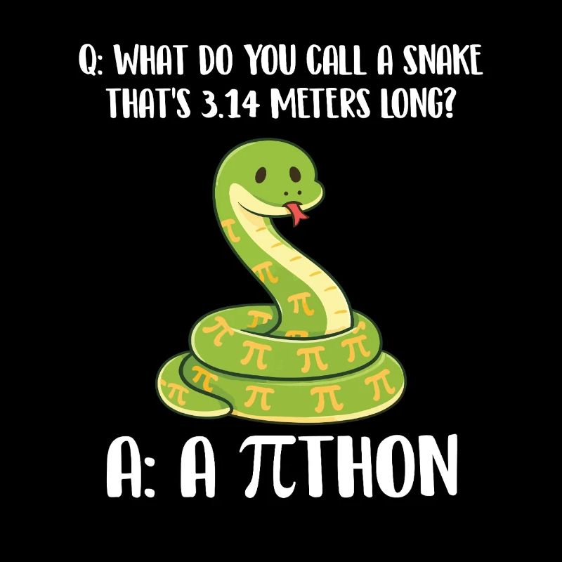Snake 3.14 Meters Long Pi Day Python Joke